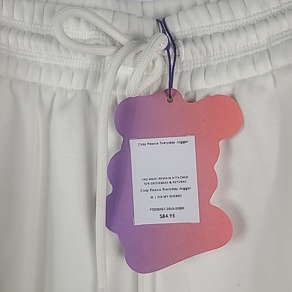 NEW Yitty Women's Cozy Fleece Everyday Jogger On My Ivories White Sz M NWT - Picture 3 of 7